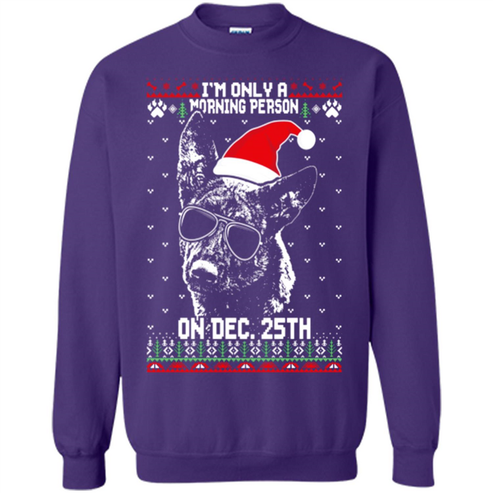Morning Person Dutch Shepherd Funny Xmas - Sweatshirt