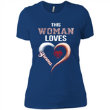 This Woman love Browns NFL football team - Ladies' Boyfriend T-Shirt