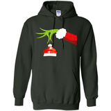Funny Grinch Hand Holding Santa Hat Ornament Christmas PING PONG