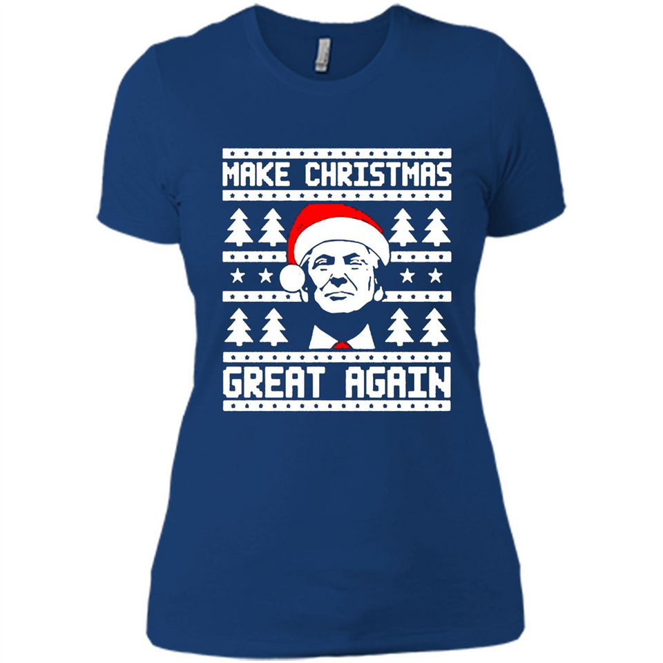 Fabulous Make Christmas Great Again Trump Ugly Christmas - Ladies' Boyfriend T-Shirt