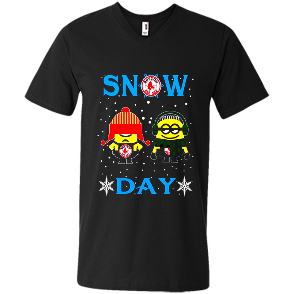 Snow Day Shirt For Boston Red Sox Vs Minion Fans pingpong