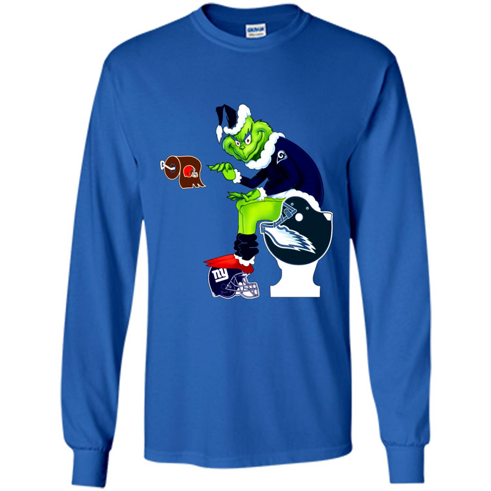 Los Angeles Rams Toilet Grinch Santa Claus Football Fan PINGPONG