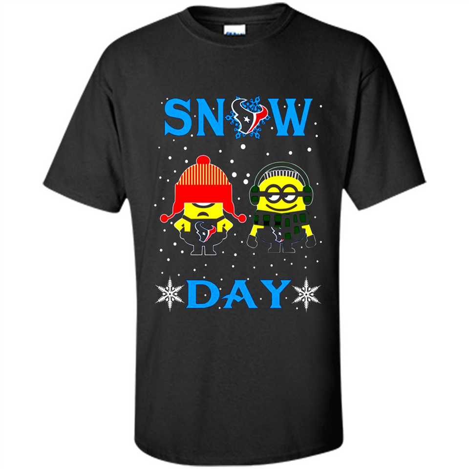 Snow Day Shirt For Houston Texans Vs Minion Fans pingpong