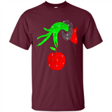 Christmas The Grinch Hand Holding Apple Ornament sweater - Shirt