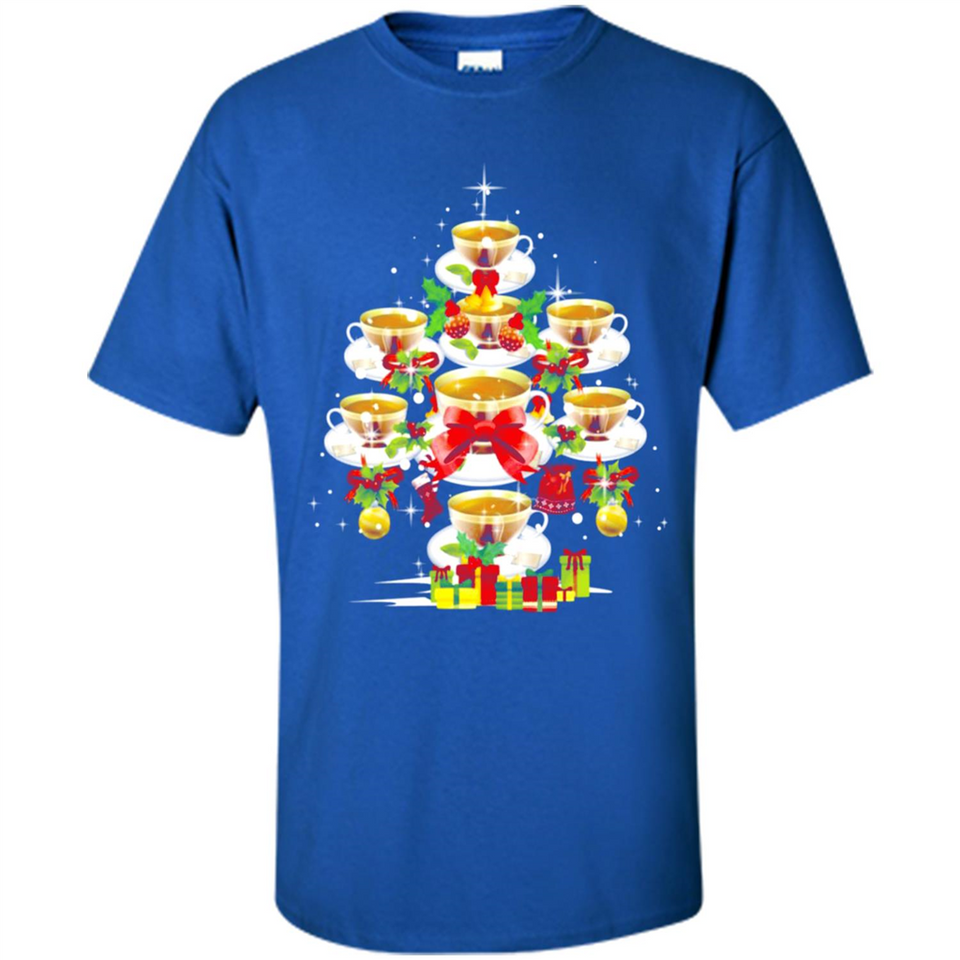 Tea Christmas Tree T-shirt Funny Tea Xmas Gift