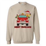Merry Truck-Mas Christmas Fire Truck Cute Reindeer Sporty - Sweatshirt