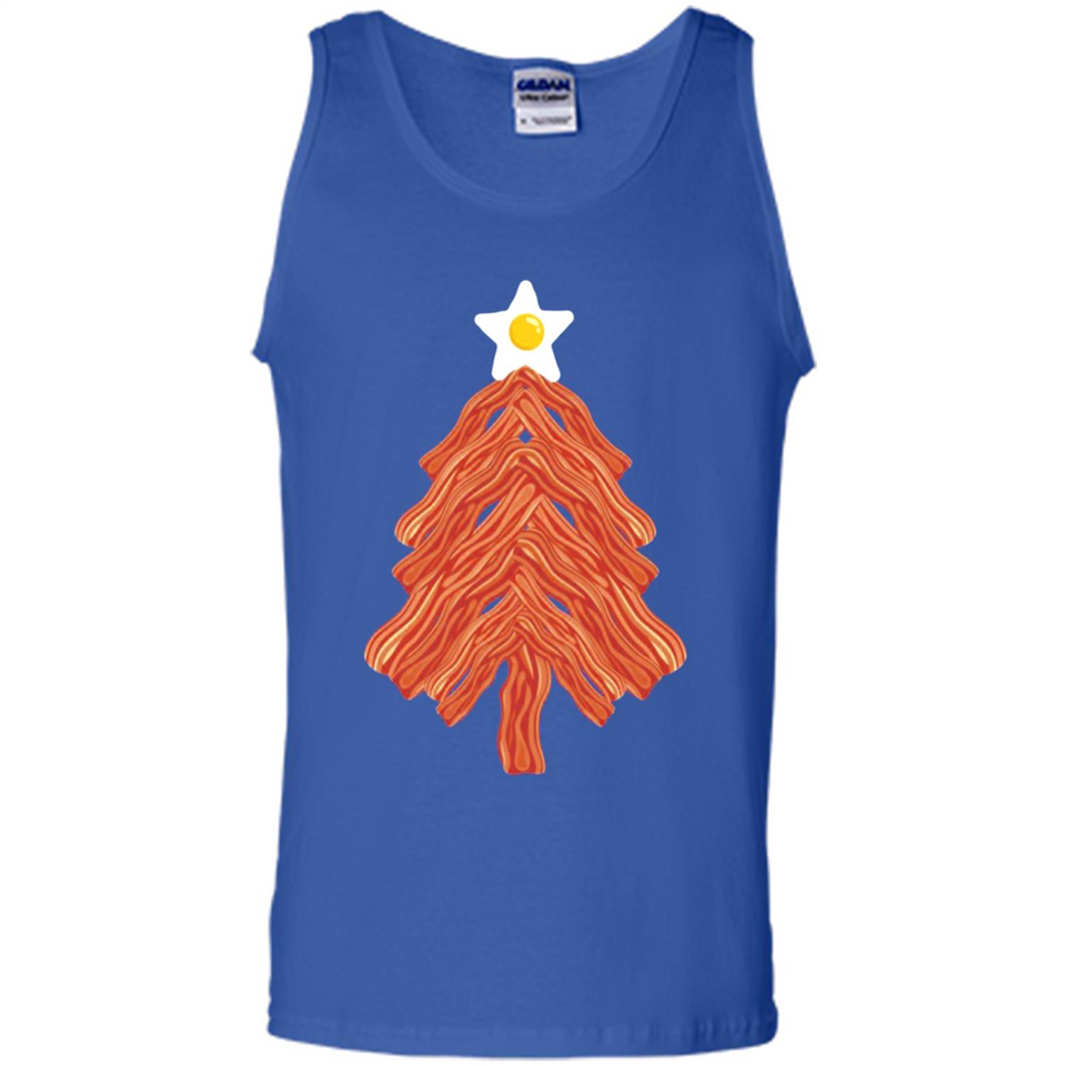 Bacon & Eggs Over Easy Fried Food Breakfast Xmas Tree Foodie - Tank Top