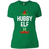 Hubby Elf Shirt - Family Matching Christmas Pajamas - Ladies' Boyfriend T-Shirt