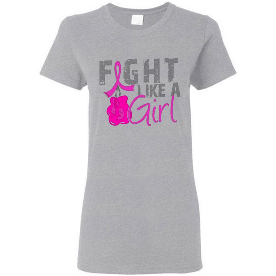 Fight Like A Girl Breast Cancer Awareness - Ladies Short-Sleeve