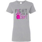 Fight Like A Girl Breast Cancer Awareness - Ladies Short-Sleeve