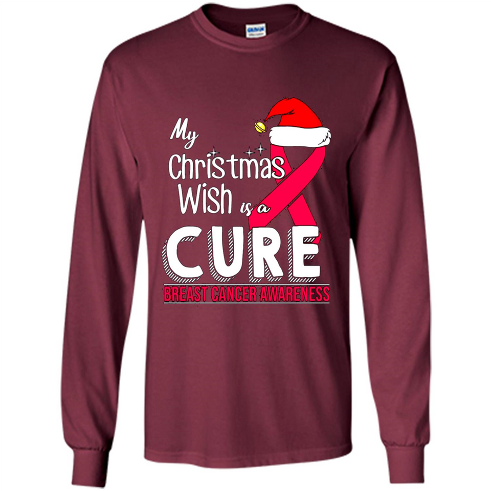 My Christmas Wish Is A Cure Breast Cancer Awareness sweater PINGPONG