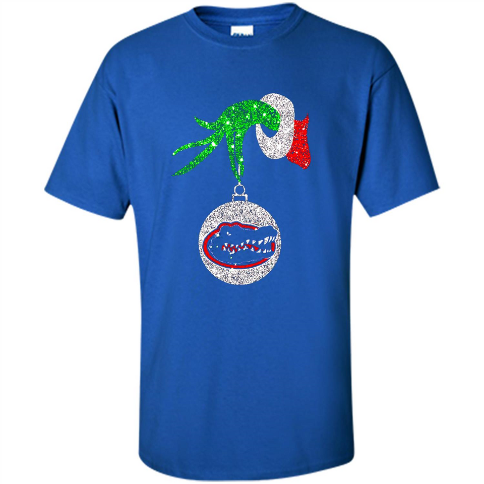 Funny Florida Gators Glitter Grinch Monogram Ornament Christmas Gift - Shirt