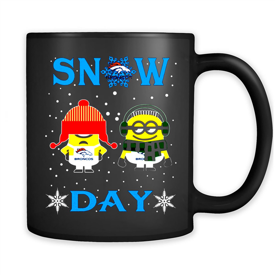 Snow Day Shirt For Denver Broncos Vs Minion Fans pingpong