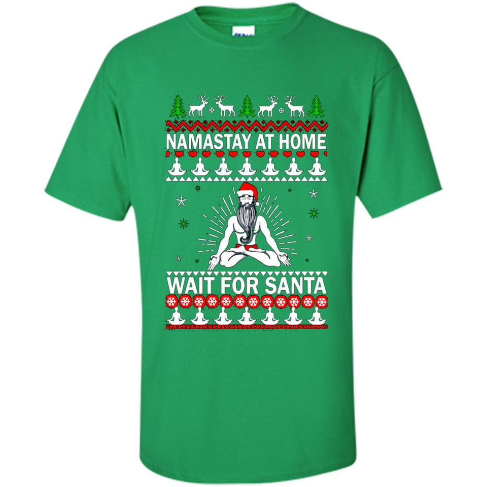 Namastay at home and wait for Santa Christmas sweatshirt PINGPONG