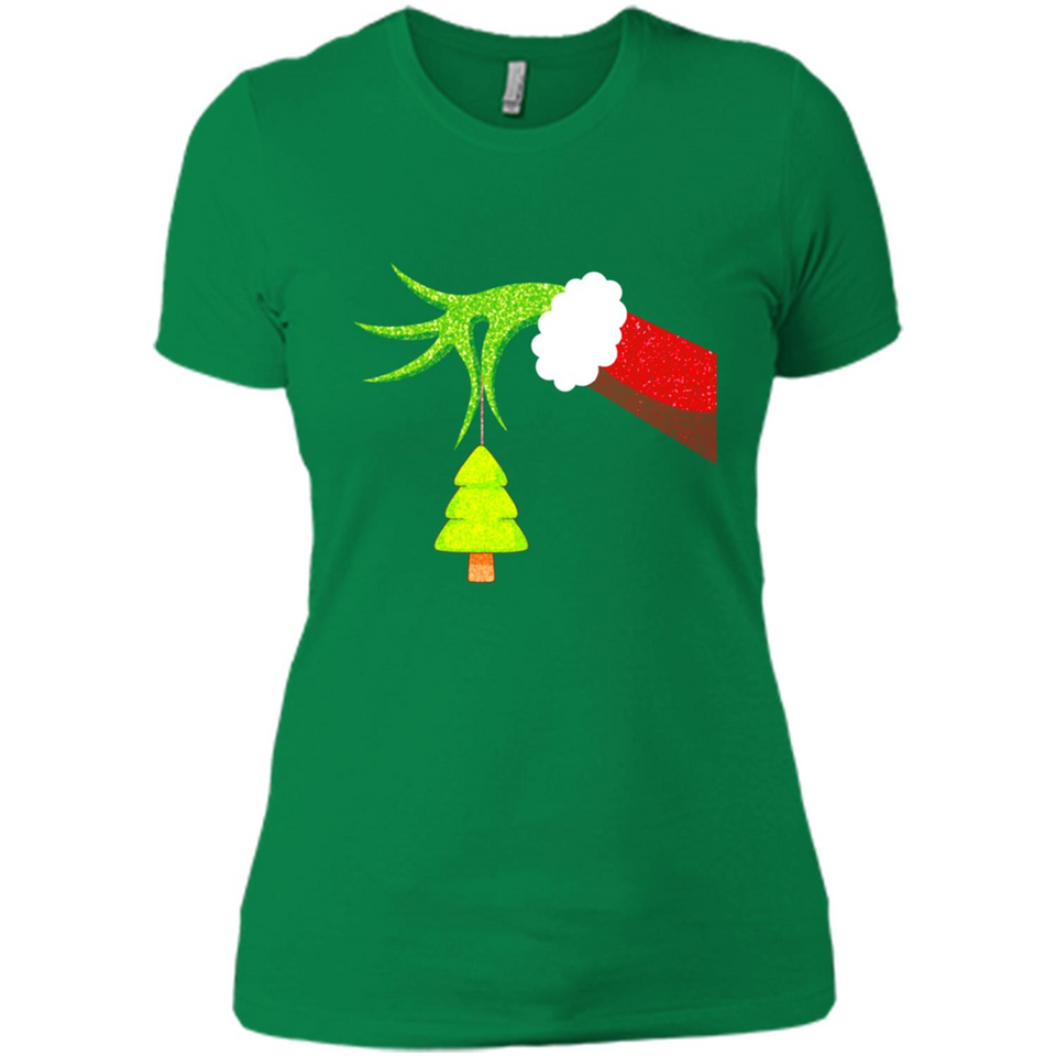 Funny Grinch Hand Holding Christmas Tree Ornament Christmas PING PONG