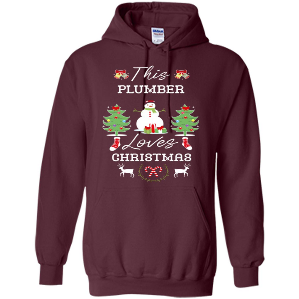 This Plumber Loves Christmas Tree Shirt with Snowman