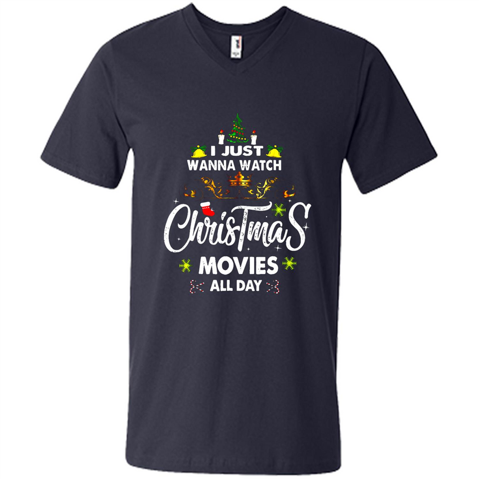 Funny Christmas Movie Shirt, Christmas Movies - Men's V-Neck