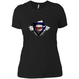 Chicago Cubs And Superman Fans - Ladies' Boyfriend T-Shirt