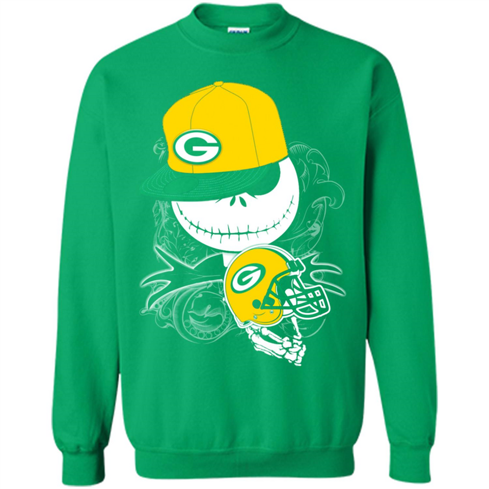 Jack Skellington The Nightmare Before Christmas-Packers Football - Sweatshirt