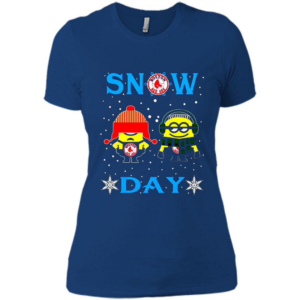 Snow Day Shirt For Boston Red Sox Vs Minion Fans pingpong