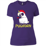 Pugicorn Pug Unicorn Funny Shirt PINGPONG - Ladies' Boyfriend T-Shirt