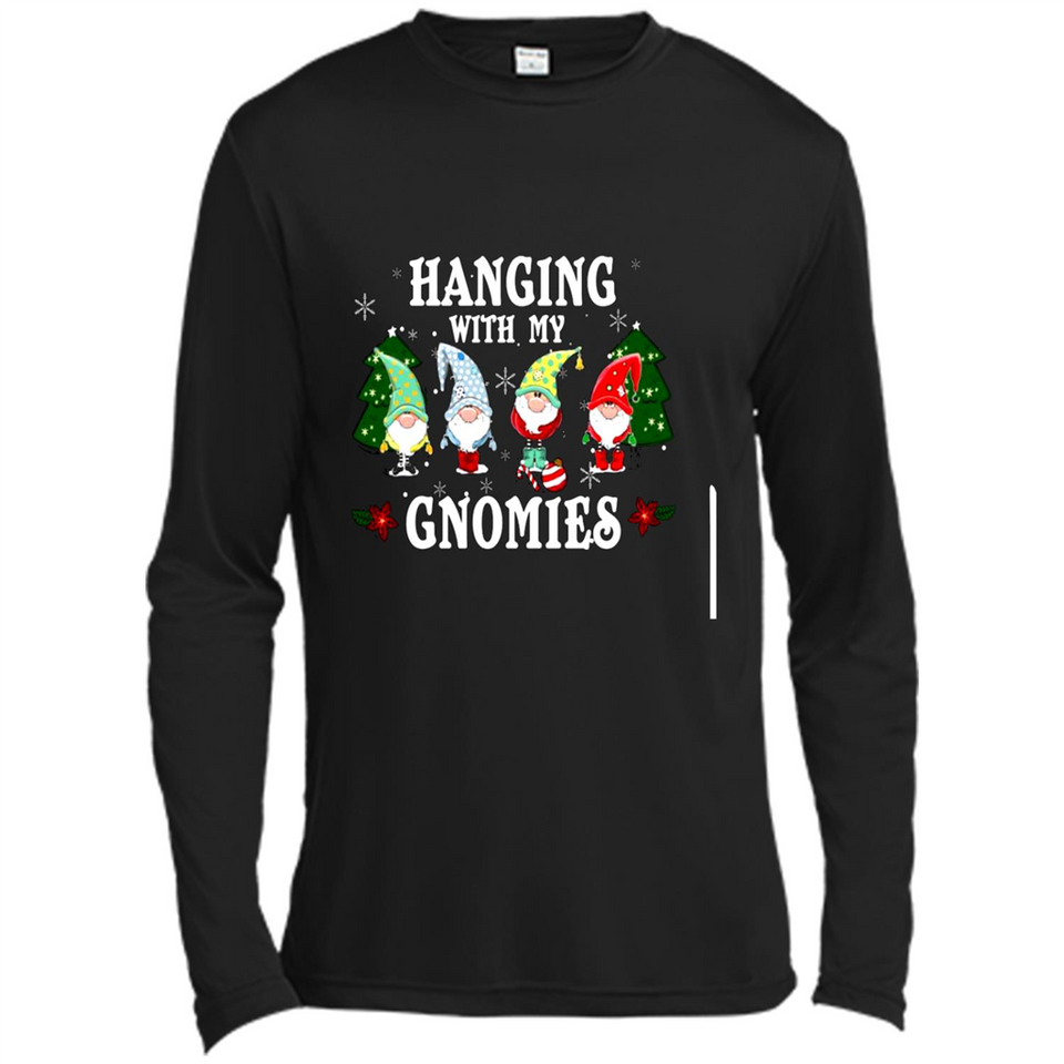 Christmas Garden Gnome Hanging With My Gnomies - Canvas Long Sleeve T-Shirt