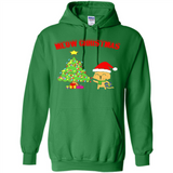 Meow merry christmas- cat and pine merry christmas - Hoodie