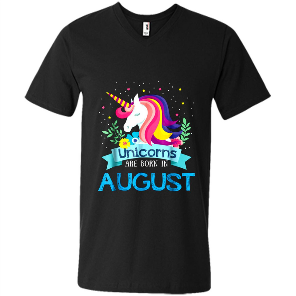 Unicorns are born in August Birthday Rainbow Gift Custom Ultra Cotton