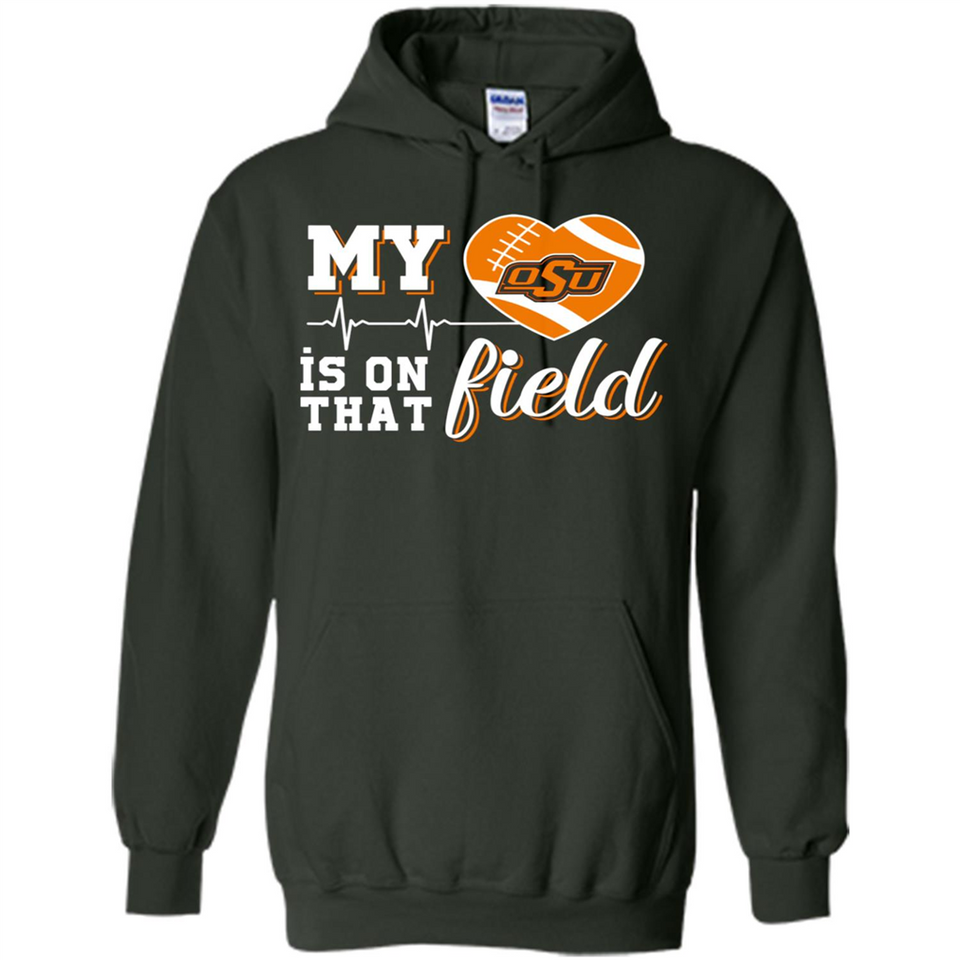 Oklahoma State Cowboys Football My Heart is on that Field - Hoodie