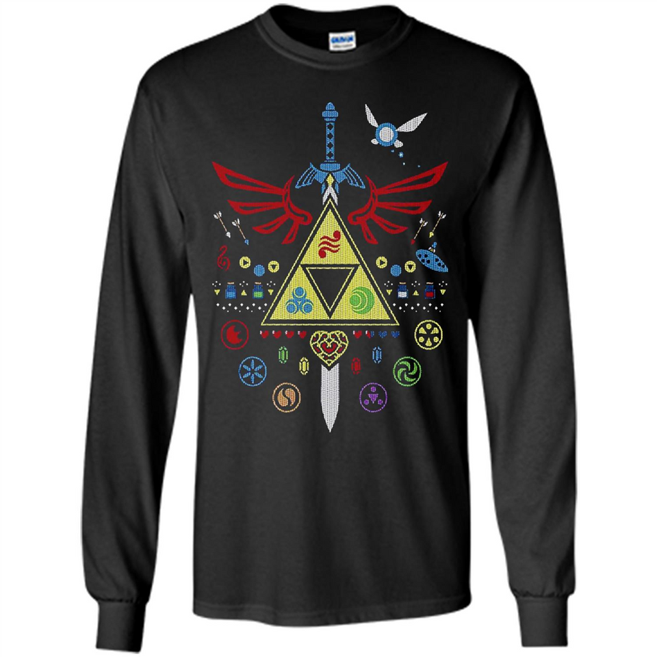 Song of Christmas Time the Legend of Zelda Ugly Sweater Perfect Christmas - Long Sleeve T-Shirt