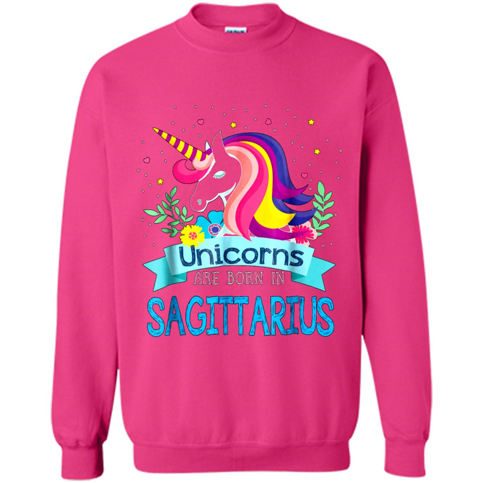 Unicorns are born in Sagittarius Birthday Rainbow Custom Ultra Cotton