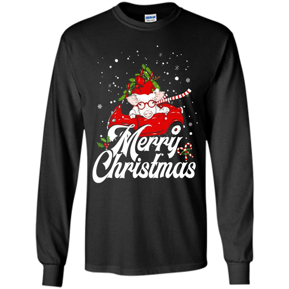 Merry Christmas Pig s - Long Sleeve T-Shirt