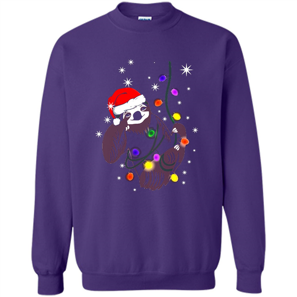 Cute Christmas Choloepus Sloth Santa Led Light Mug - Sweatshirt
