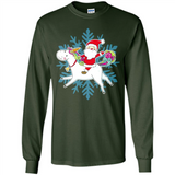 Unicorn And Santa Christmas 1 - Long Sleeve T-Shirt