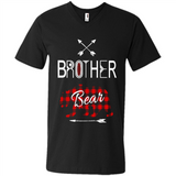 Brother Shirt Buffalo Plaid Family Camping Bear Tee - Men's V-Neck