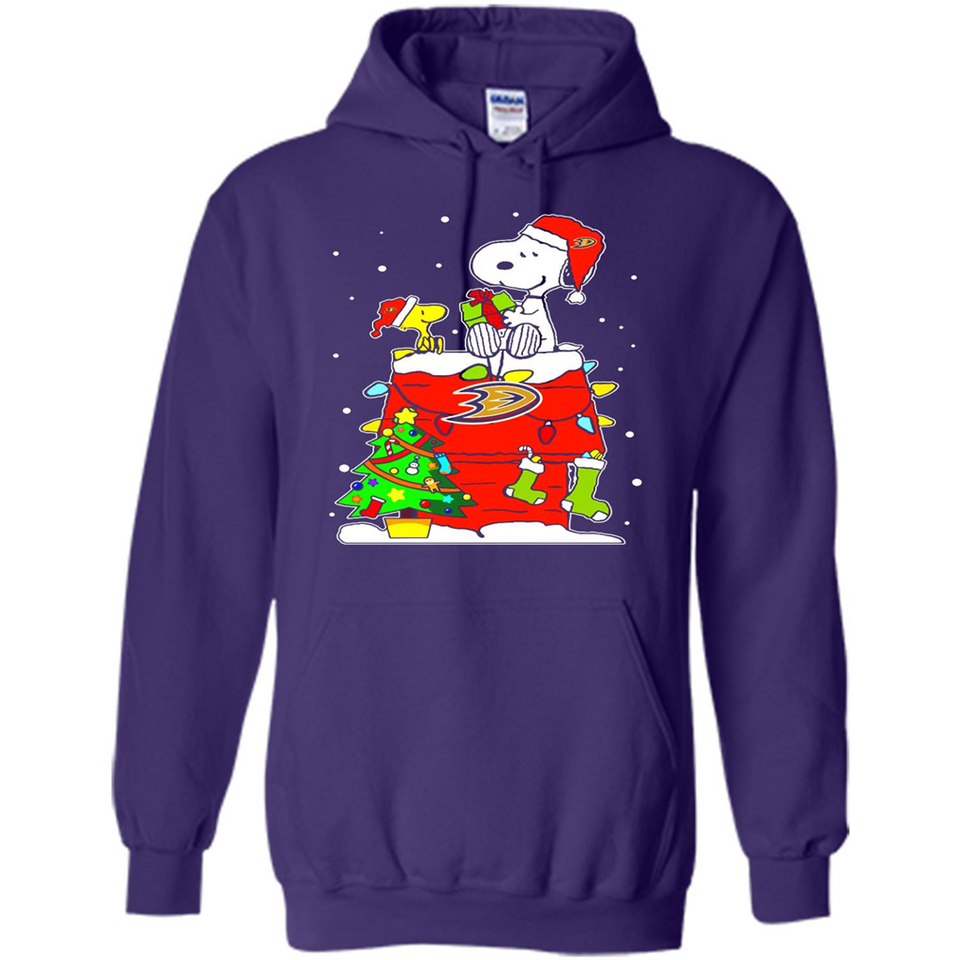 Anaheim Ducks Snoopy Ugly Christmas Sweaters - Sao chép - Hoodie