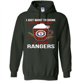 I Just Want To Drink Hot Chocolate & Watch Texas Rangers Ugly Christmas Sweater PINGPONG