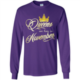 Queens Are Born In November Golden T-Shirt