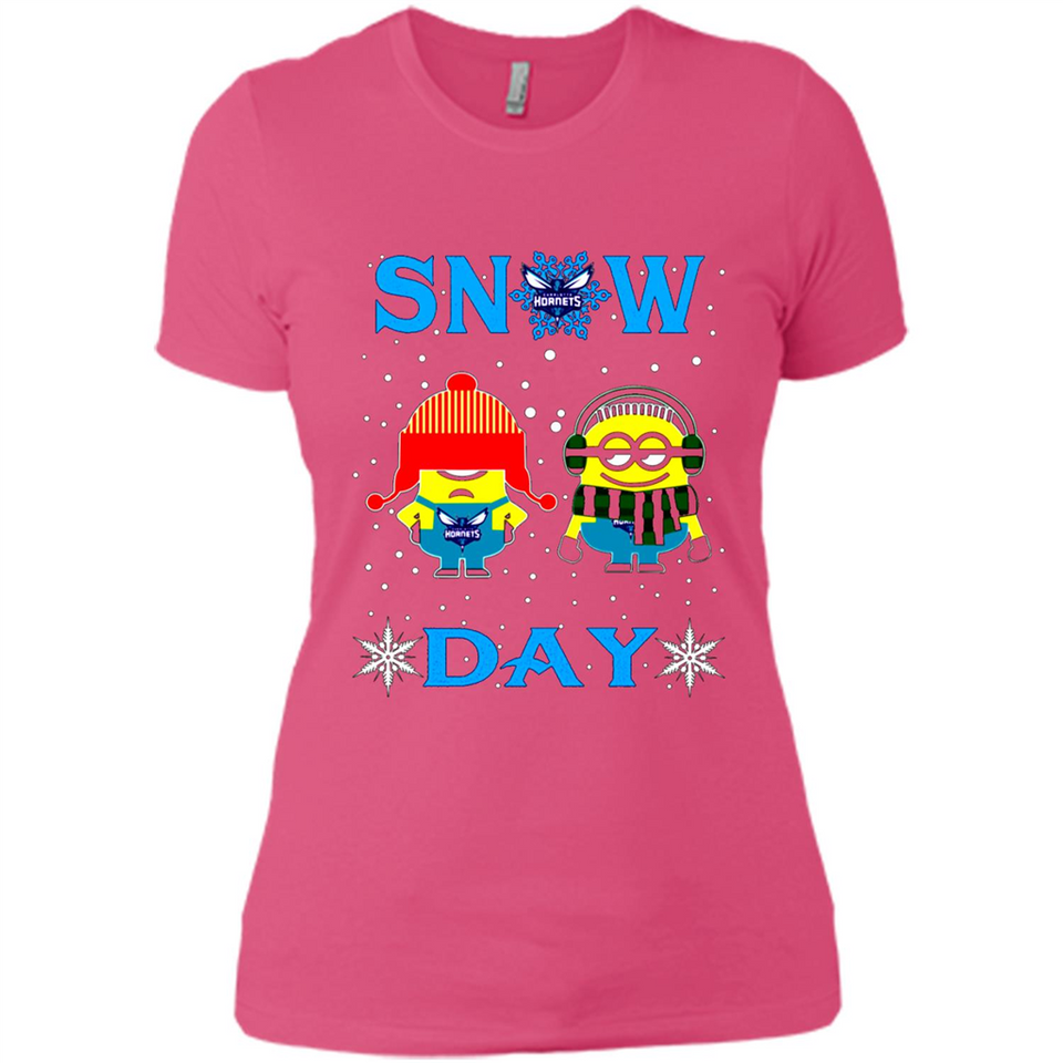 Snow Day Shirt For Charlotte Hornets Vs Minion Fans pingpong