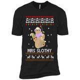 Mrs Slothy Christmas - Premium Short Sleeve T-Shirt