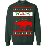 Dinosaur and Santa Clause Ugly Christmas Sweater - Sweatshirt