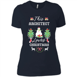 This Architect Loves Christmas Tree Shirt with Snowman