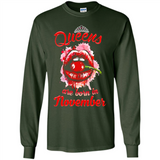 Queens Are Born In November T-Shirt Sexy Lips