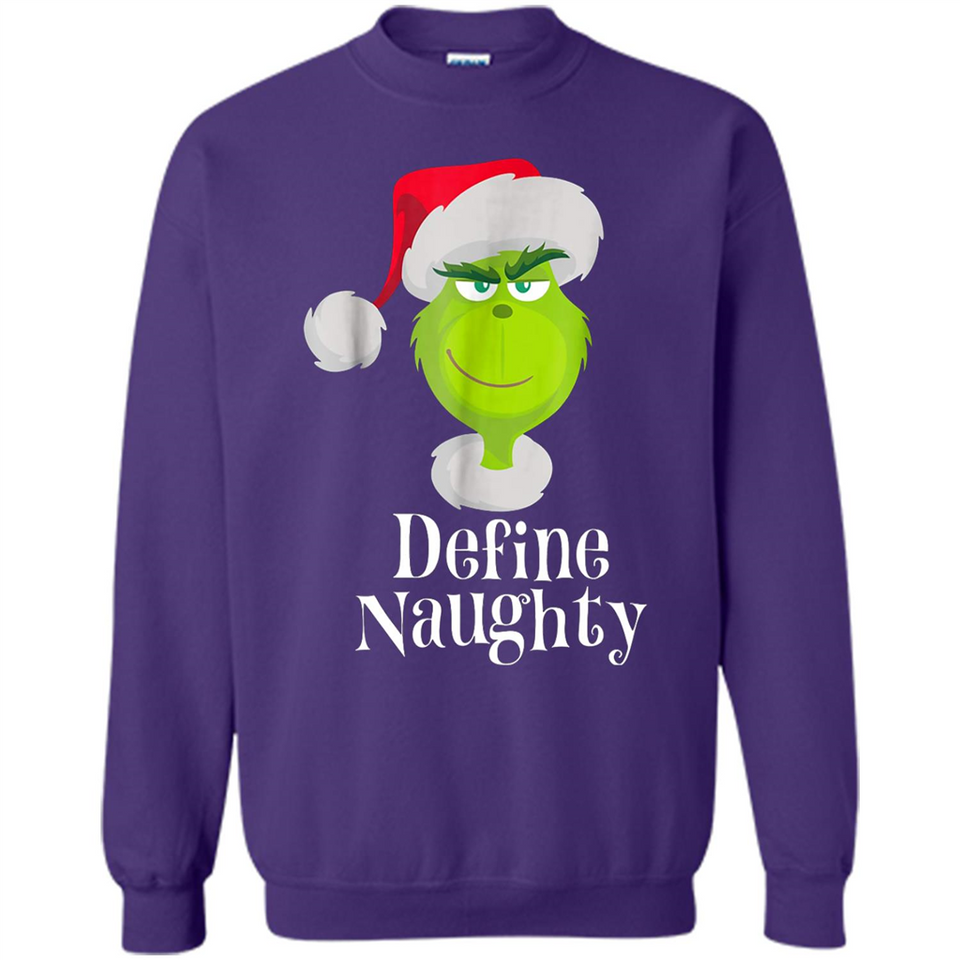 Santa Grinch Define Naughty Christmas Sweatshirt - Sweatshirt