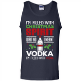 Christmas Gift Shirt Christmas Spirit Vodka Santa - Tank Top