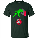GRINCH HAND HOLDING CHICAGO WHITE SOX GLITTER CHRISTMAS PINGPONG