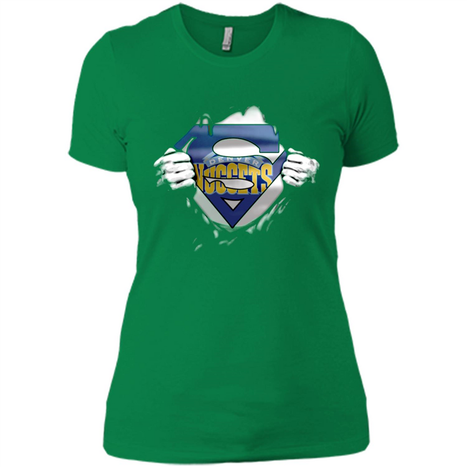 Denver Nuggets And Superman Fans - Ladies' Boyfriend T-Shirt