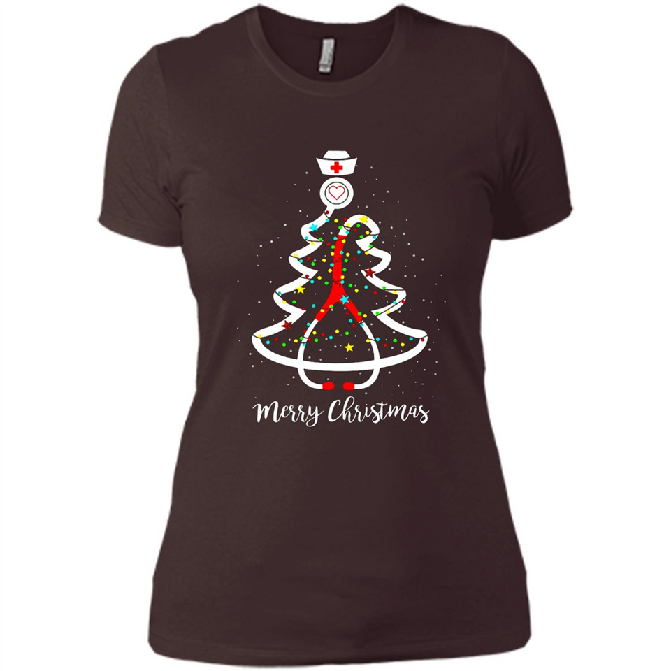 Christmas tree Nurse merry Christmas - Ladies' Boyfriend T-Shirt