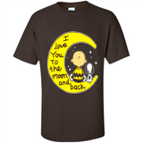I LOVE YOU TO THE MOON AND BLACK CHARLIE BROWN AND SNOOPY