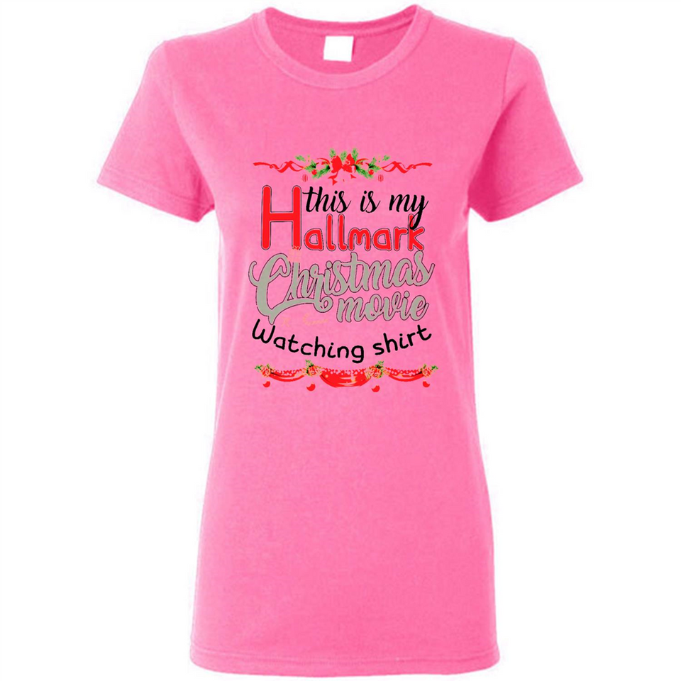 This My Movies Hallmark-Christmas Loves Is T-Shirt - Ladies Short-Sleeve